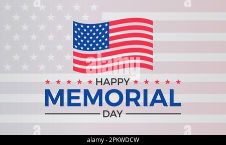 Memorial Day - souvenez-vous et honorez. Célébration du jour commémoratif des États-Unis. Modèle vectoriel pour bannière, carte de vœux, affiche avec arrière-plan. Illustrateur de vecteur Illustration de Vecteur