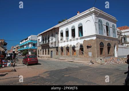 Maison ancienne de Saint-Louis, Sénégal, Afrique de l'Ouest Banque D'Images