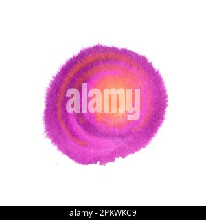 Aquarelle taches floues de plusieurs couleurs dessinées à la main Banque D'Images