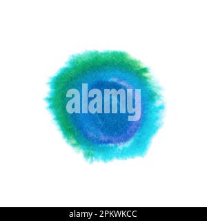 Aquarelle taches floues de plusieurs couleurs dessinées à la main Banque D'Images