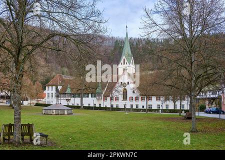 Ancienne abbaye bénédictine de Blaubeuren fondée vers 1085, Blaubeuren, Bade-Wurtemberg, Allemagne. Banque D'Images