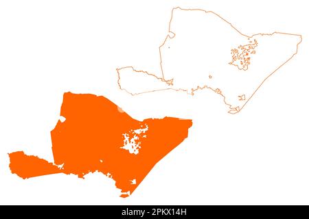 Municipalité de Baarle-Nassau (Royaume des pays-Bas, Hollande, province du Brabant-Nord ou province de Noord-Brabant) illustration vectorielle, esquisse griffée de Baa Illustration de Vecteur