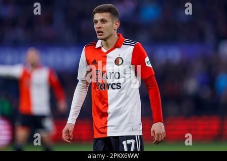 09-04-2023: Sport: Feyenoord v RKC ROTTERDAM, PAYS-BAS - AVRIL 9: Sebastian Szymanski (Feyenoord Rotterdam) pendant le match Eredivisie Feyenoord Banque D'Images