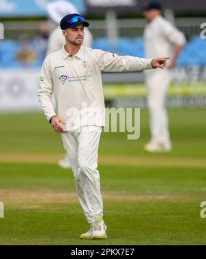 Leus du Plooy, capitaine du Derbyshire, lors d'un match de championnat du comté contre Worcestershire Banque D'Images