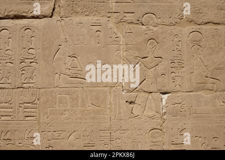 Le Temple mortuaire de Seti I sur la rive ouest du Nil à Louxor, Égypte, Banque D'Images
