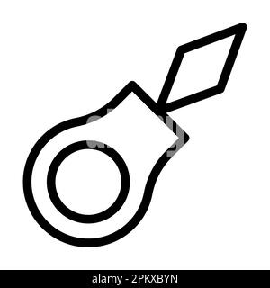 Icône de ligne épaisse Vector de l'enfileur pour une utilisation personnelle et commerciale. Banque D'Images