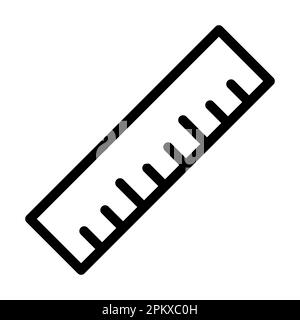 Icône règle Vector Thick Line pour usage personnel et commercial. Banque D'Images