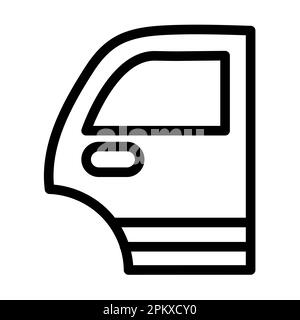 Icône Vector Thick Line pour porte de voiture à usage personnel et commercial. Banque D'Images