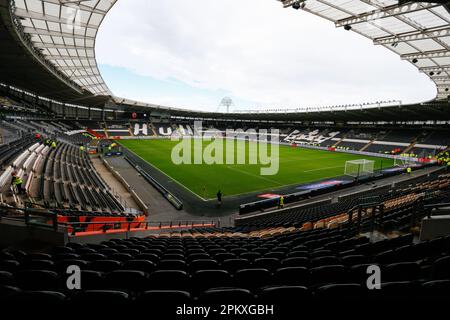 Hull, Royaume-Uni. 10th avril 2023. Vue générale de l'intérieur du MKM Stadium avant le match du championnat Sky Bet Hull City vs Millwall au stade MKM, Hull, Royaume-Uni, 10th avril 2023 (photo de Ben Early/News Images) à Hull, Royaume-Uni le 4/10/2023. (Photo par Ben Early/News Images/Sipa USA) crédit: SIPA USA/Alay Live News Banque D'Images