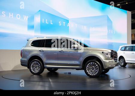 Tous LES NOUVEAUX HEV du réservoir 500 du GWM de Great Wall Motor exposés au salon international de l'automobile de Bangkok 2023 sur 21 mars 2023 à Nonthaburi, en Thaïlande. Banque D'Images