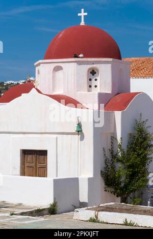 Dans la vieille ville, la ville de Mykonos ou Chora, la vieille ville, Mykonos, Cyclades, Grèce Banque D'Images