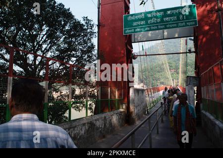 Rishikesh, Inde 14 octobre 2017 :- matin au bélier jhula rishikesh uttrakhand Banque D'Images