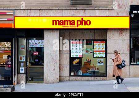 Mama Pho, 900 2nd Ave, New York, NYC photo d'un restaurant vietnamien dans le quartier Turtle Bay de Manhattan. Banque D'Images