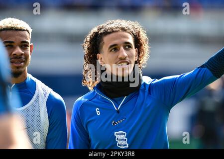 Birmingham, West Midlands, Royaume-Uni. 10th avril 2023 : St Andrews, Birmingham, West Midlands, Angleterre ; EFL Championship football, Birmingham City versus Stoke City ; Hannibal Mejbri de Birmingham pendant le pré-match d'échauffement crédit: Action plus Sports Images/Alamy Live News Banque D'Images