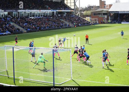 Peterborough, Royaume-Uni. 10th avril 2023. Action générale au championnat EFL League One de Peterborough United contre Exeter City, au stade Weston Homes, Peterborough, Cambridgeshire. Crédit : Paul Marriott/Alay Live News Banque D'Images