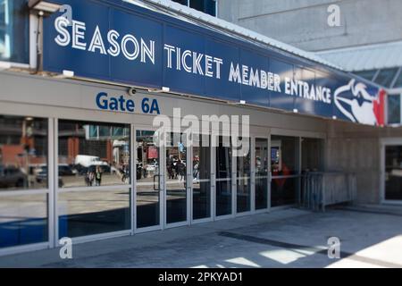 Entrée des membres du programme Blue Jays Tseason au centre Rogers à Toronto. Les Blue Jays de Toronto sont une équipe canadienne de baseball professionnelle basée à Toronto Banque D'Images