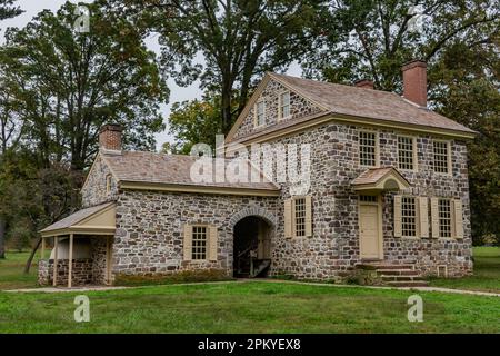 George Washingtons Siège, Valley Forge Pennsylvanie États-Unis, Valley Forge, Pennsylvanie Banque D'Images