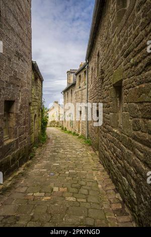 Les rues vides de Locronan, Bretagne, France Banque D'Images