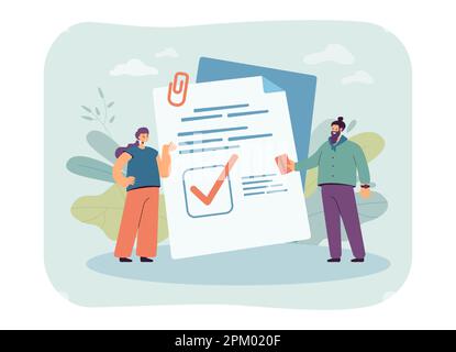Homme heureux avec la carte de crédit obtenir le prêt de la banque Illustration de Vecteur