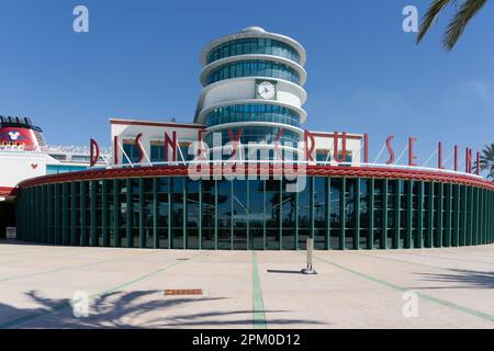 Disney Cruise Line terminal Port Canaveral en Floride, États-Unis. Banque D'Images