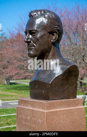 États-Unis New York NY Hyde Park FDR Springwood Estate National Historic site Franklin Delano Roosevelt Accueil et causeuse Banque D'Images