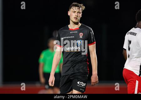 Utrecht, pays-Bas. 10th avril 2023. UTRECHT, PAYS-BAS - AVRIL 10: Arthur Allemeersch de HAUT OSS pendant le match Keuken Kampioen Divisiie entre Jong FC Utrecht et HAUT OSS au complexe sportif Zoudenbalch sur 10 avril 2023 à Utrecht, pays-Bas (photo de Ben gal/Orange Pictures) crédit: Orange pics BV/Alay Live News Banque D'Images