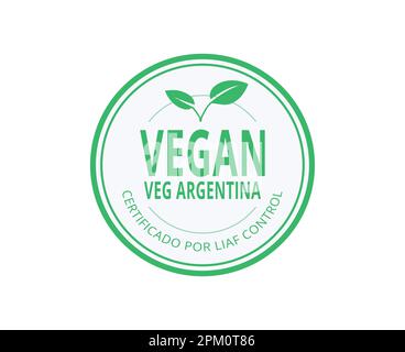 Vert symbole végétarien argentin. Concept de bio et bio. Illustration de Vecteur