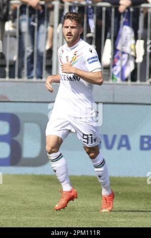 Brescia, Italie. 10th avril 2023. Niccolo Corrado de Ternana Calcio pendant Brescia FC vs Ternana Calcio, 32° série BKT 2022-23 au stade Mario Rigamonti à Brescia, Italie, sur 10 avril 2023. Crédit : Live Media Publishing Group/Alay Live News Banque D'Images