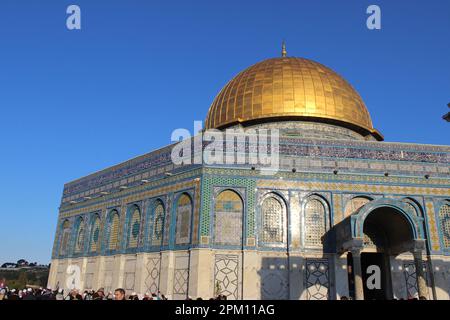 Dôme du rocher, dôme d'or de Masjid Al Aqsa, QUDS Banque D'Images