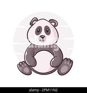 Joli dessin de panda de bébé Illustration de Vecteur