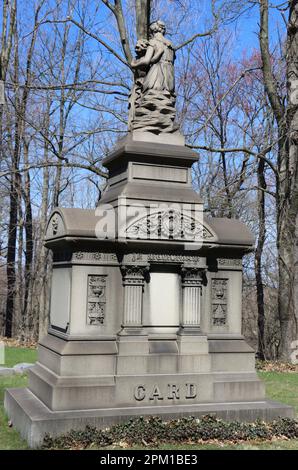 Site commémoratif et tombe au cimetière Lakeview, Cleveland, Ohio Banque D'Images