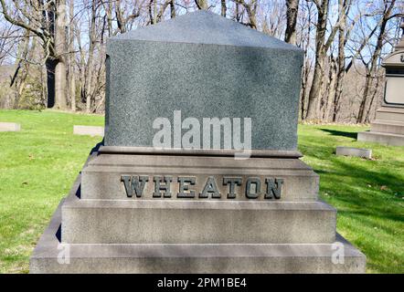 Site commémoratif de Wheaton et tombe au cimetière Lakeview, Cleveland, Ohio Banque D'Images