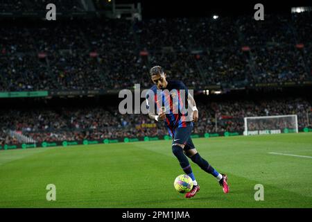 Barcelone, ESP. 10th avril 2023. FC BARCELONE contre GÉRONE FC 10 avril 2023 Rappahina (22) du FC Barcelone pendant le match entre le FC Barcelone et le FC Gérone correspondant au vingt-huit jour de la Liga Santander au camp Spotify Nou à Barcelone, Espagne. Crédit : rosdemora/Alay Live News Banque D'Images