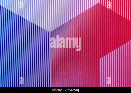 Art de peinture abstrait : traits avec différents motifs de couleur, dégradé du bleu au violet - lignes verticales Banque D'Images