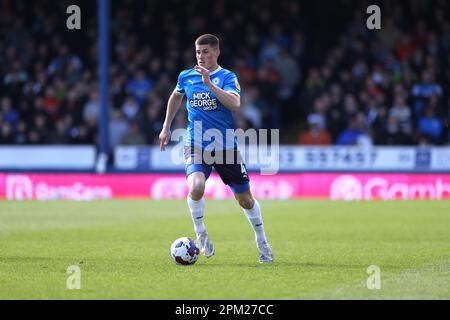 Peterborough, Royaume-Uni. 10th avril 2023. Ronnie Edwards (pu) au Peterborough United contre Exeter City EFL League One, au Weston Homes Stadium, Peterborough, Cambridgeshire. Crédit : Paul Marriott/Alay Live News Banque D'Images