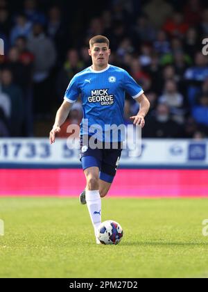 Peterborough, Royaume-Uni. 10th avril 2023. Ronnie Edwards (pu) au Peterborough United contre Exeter City EFL League One, au Weston Homes Stadium, Peterborough, Cambridgeshire. Crédit : Paul Marriott/Alay Live News Banque D'Images