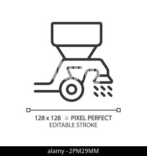 Icône linéaire du semoir Illustration de Vecteur