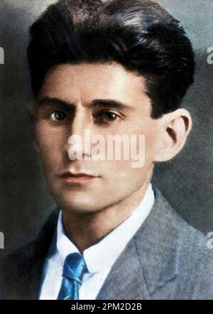 Portrait de Franz Kafka, écrivain tchéque d'expression allélande (1883-1924). Banque D'Images