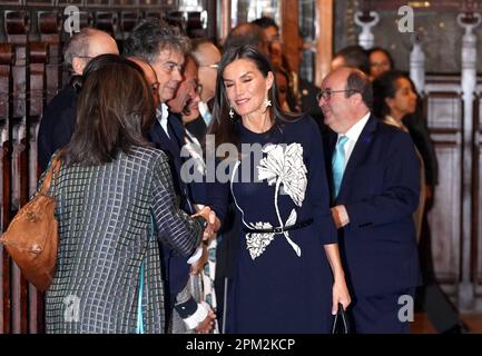 Madrid, Espagne. 11th avril 2023. Le roi espagnol Felipe VI et Letizia Ortiz à l'occasion du 200 anniversaire d'Ateneo à Madrid, le mardi 11 avril 2023. Credit: CORMON PRESSE/Alamy Live News Banque D'Images