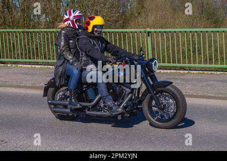 2016 Harley-Davidson FLSS Softail Slim S 1801 17 V Twin Black Motorcycle Cruiser essence 1801 cc Banque D'Images
