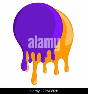 Plateaux de peinture colorés. sous-texte de la peinture sur les boules Illustration de Vecteur