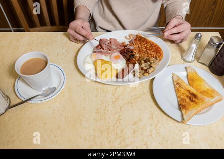 Petit-déjeuner anglais traditionnel fried Banque D'Images