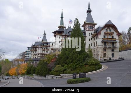 Le Dolder Grand Hotel, un hôtel 5 étoiles de luxe à Zurich, premier hôtel suisse à accepter la crypto-monnaie Bitcoin comme paiement. Zurich, Suisse novembre 2022 Banque D'Images