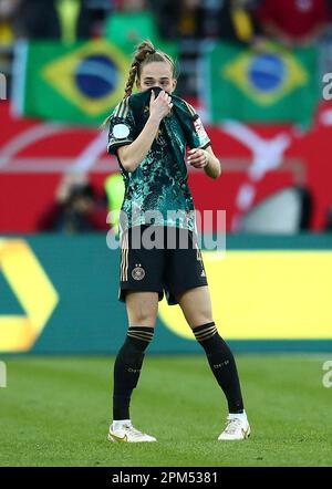 Nuremberg, Allemagne. 11th avril 2023. Firo : 11 avril 2023, football, football, match amical, DFB femmes, femmes, jeu de pays, équipe nationale Allemagne - Brésil Sophia KLEINHENNE, Allemagne, déception crédit: dpa/Alay Live News Banque D'Images