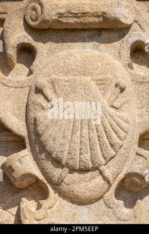 Symbole de la coquille de Saint james Way à Saint-Jacques-de-Compostelle Banque D'Images