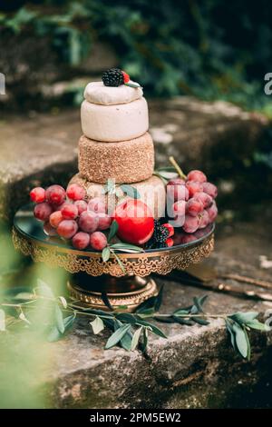 Gâteau de mariage italien au fromage Banque D'Images
