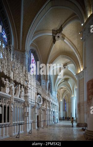 Le mur du chœur, cathédrale de Chartres, France Banque D'Images