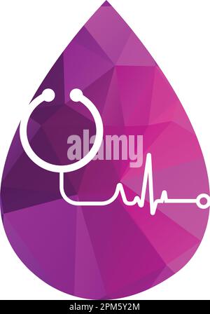 Modèle de conception du logo Health Consult. Stéthoscope isolé sur bulle chat symbole stéthoscope logo design vecteur Illustration de Vecteur