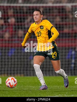 Claire Hunt en Australie pendant la Alzheimer’s Society International au stade communautaire Gtech, Brentford. Date de la photo: Mardi 11 avril 2023. Banque D'Images