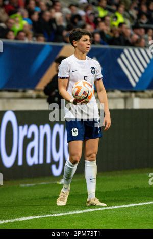 ELISA de Almeida de France pendant le match de football féminin entre la France et le Canada sur 11 avril 2023 au stade Marie-Marvingt du Mans, France - photo: Melanie Laurent/DPPI/LiveMedia Banque D'Images